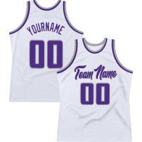 White Purple Basketball Jersey