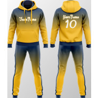 Individueller Gelb Navy Gradient Trainingsanzug New You Sports