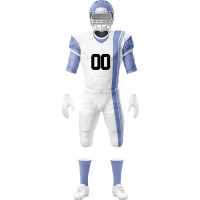 White Purple American Football Uniform