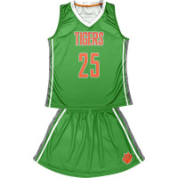 Women’s Custom Green Basketball Uniform Set