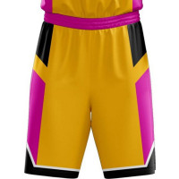 Yellow Black Chevron Basketball Uniform