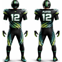 Uniforme De Fútbol Americano Negro Neon Claw New You Sports