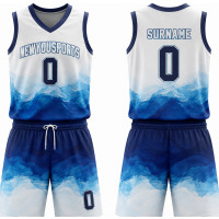 Blaues Wellen Basketballtrikot