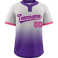 Blau-Rosa Baseballtrikot mit Nadelstreifen