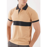 Polo Deportivo Hombre con Panel en Contraste