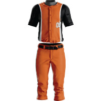 Oranje-Zwarte Pro Baseball Uniform