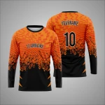 T Shirt Sport Orange Noir Dynamique Personnalisé New You Sports