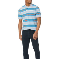 Polo Performance Bleu et Blanc Homme