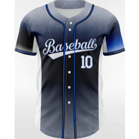 Schwarzes Baseballtrikot mit Nadelstreifen