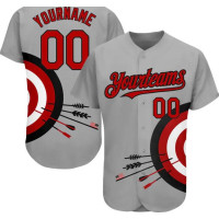Maillot de Baseball Jaune et Rouge à Rayures