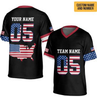 Schwarzes Flag Football Trikot