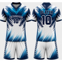 Dynamic Brush Stroke V-Neck Performance Jersey Set
