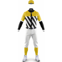 Wit-Zwarte Elite Baseball Uniform