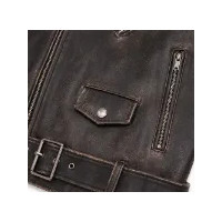 Men’s Distressed Lambskin Leather Jacket – Fine Grain Vintage Style - Sialwear International